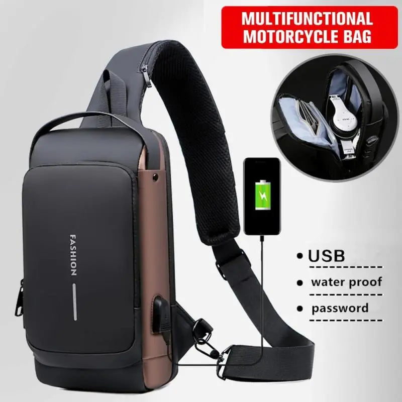 Bolsa Slim Bag™ - Mochila Anti-Furto com Senha USB